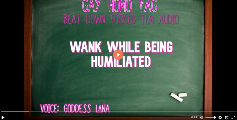 Wank while being Humiliated GAY HOMO FAG AUDIO